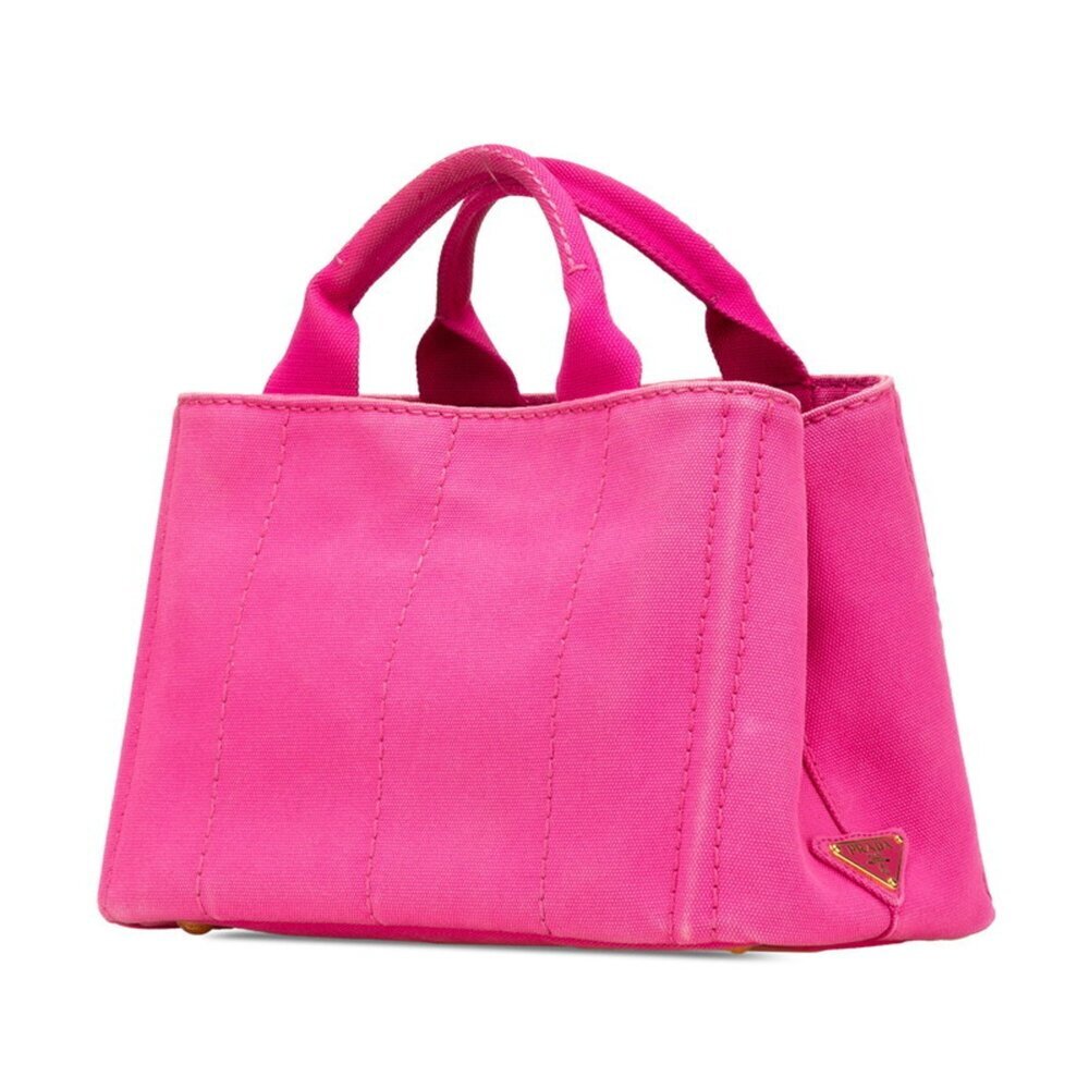 PRADA Pink Canvas Shoulder Bag - Picture 2 of 10